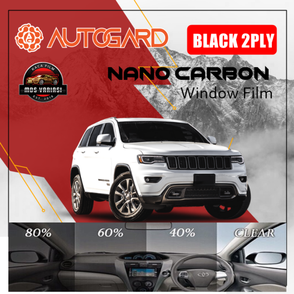 Nano Ceramic Kaca Film Autogard Premium Black 2Ply